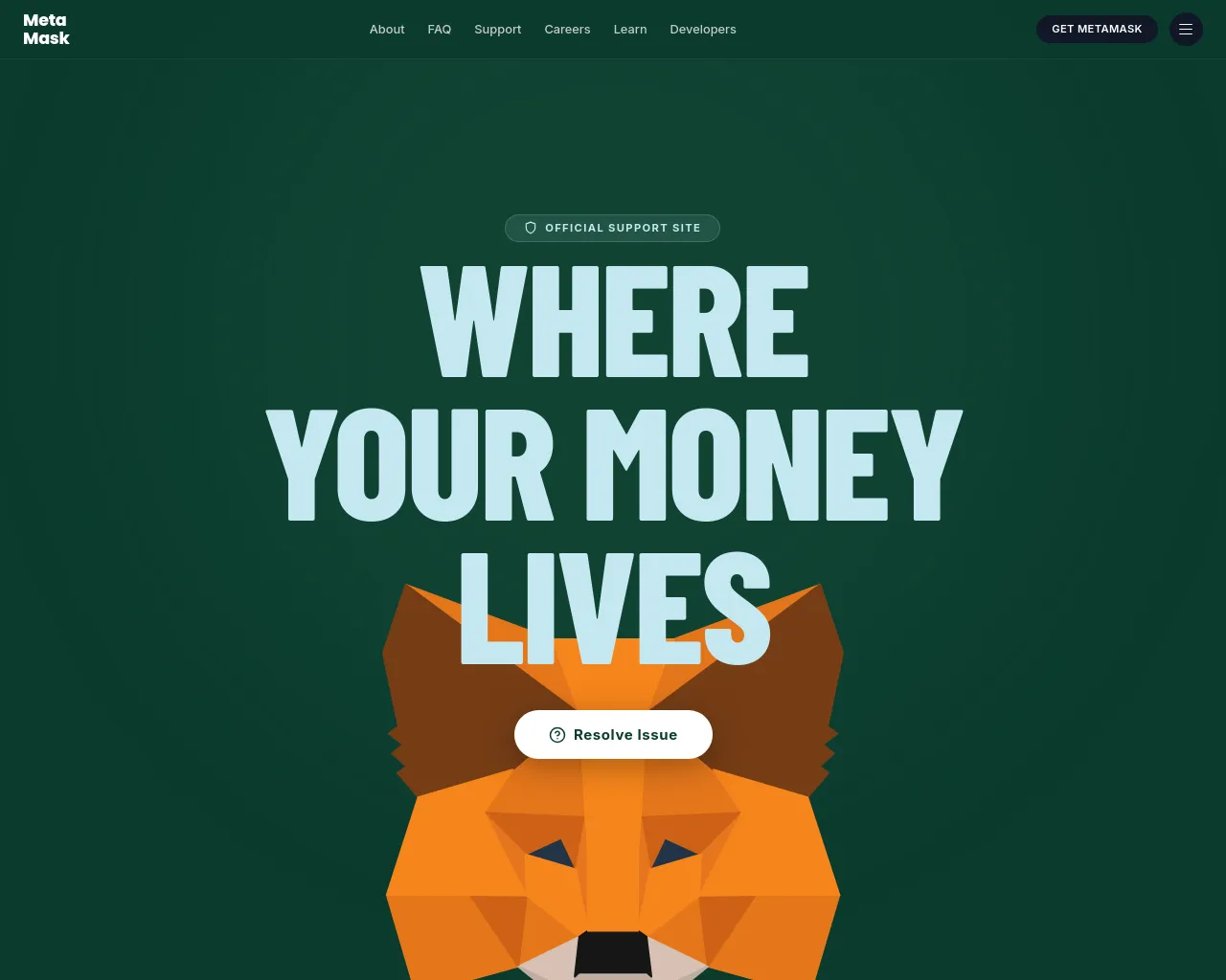Screenshot of metamasksupport.team