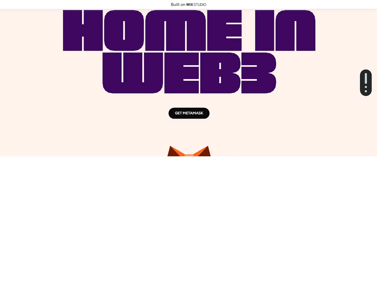 Screenshot of metamasks-io.wixstudio.com