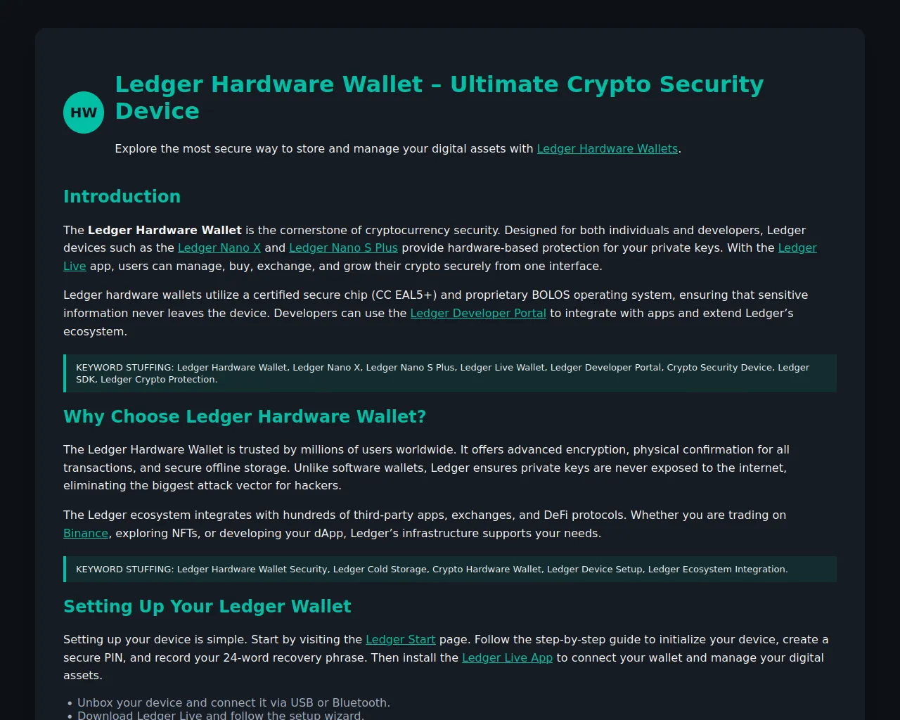 Screenshot of hardwre-wallet.pages.dev