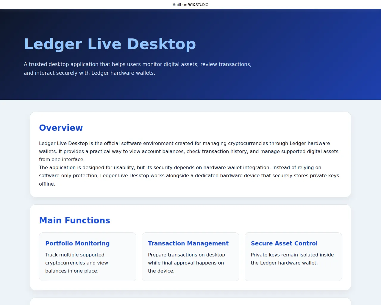 Screenshot of gateway-desktop.wixstudio.com