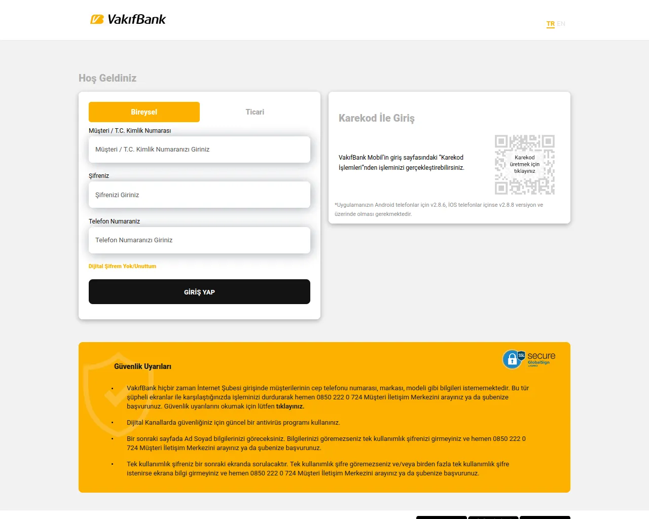 Screenshot of vakifgiris-basvur.vercel.app