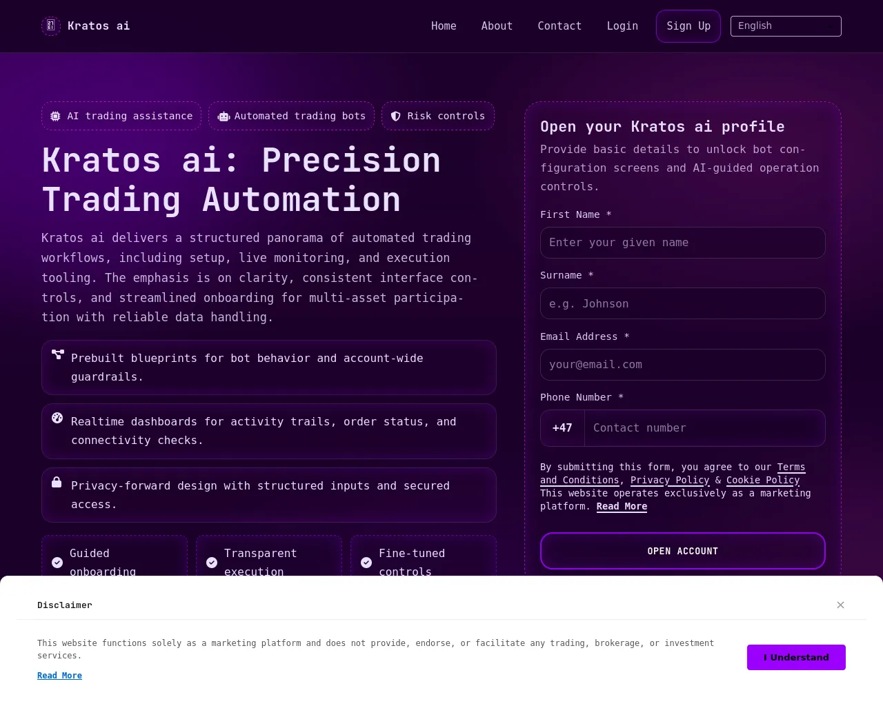 Screenshot of kratos-ai.club