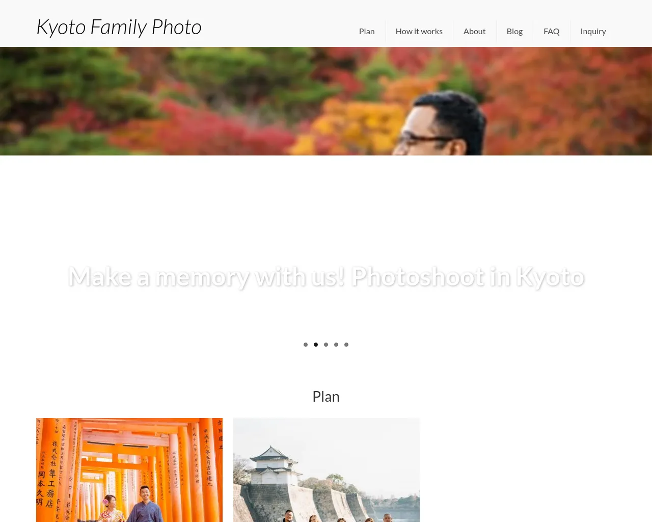 Screenshot of kyotofamilyphoto.live