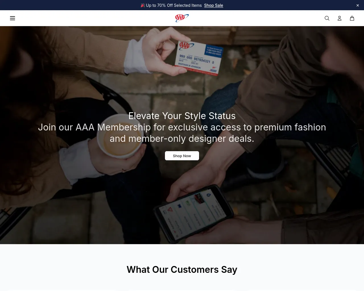 Screenshot of aaamembershipoffersoutlet.shop