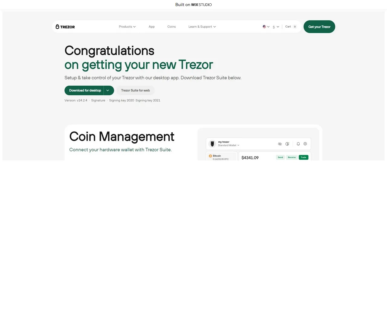 Screenshot of visittrezariostarts.wixstudio.com