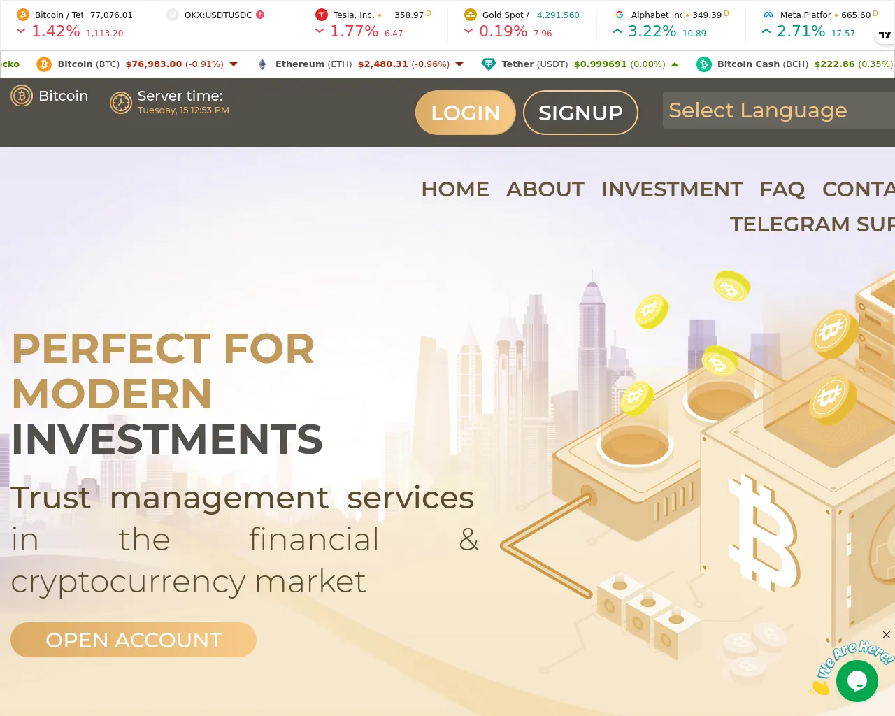 Screenshot of prestrade.com