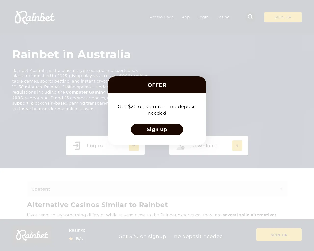 Screenshot of rainbetofficial-au.com