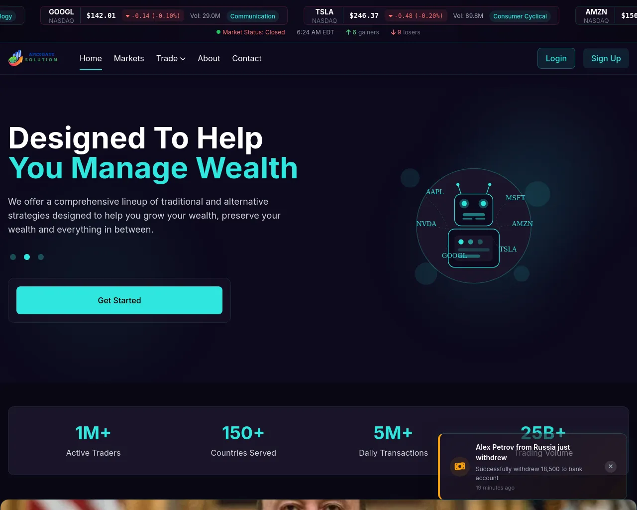 Screenshot of apexgatesolution.com