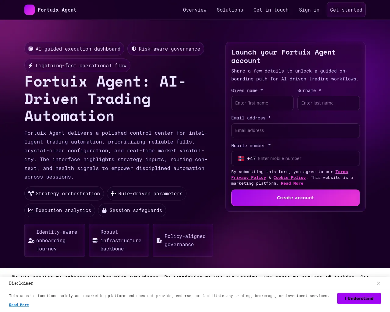 Screenshot of fortuix-agent-system.com