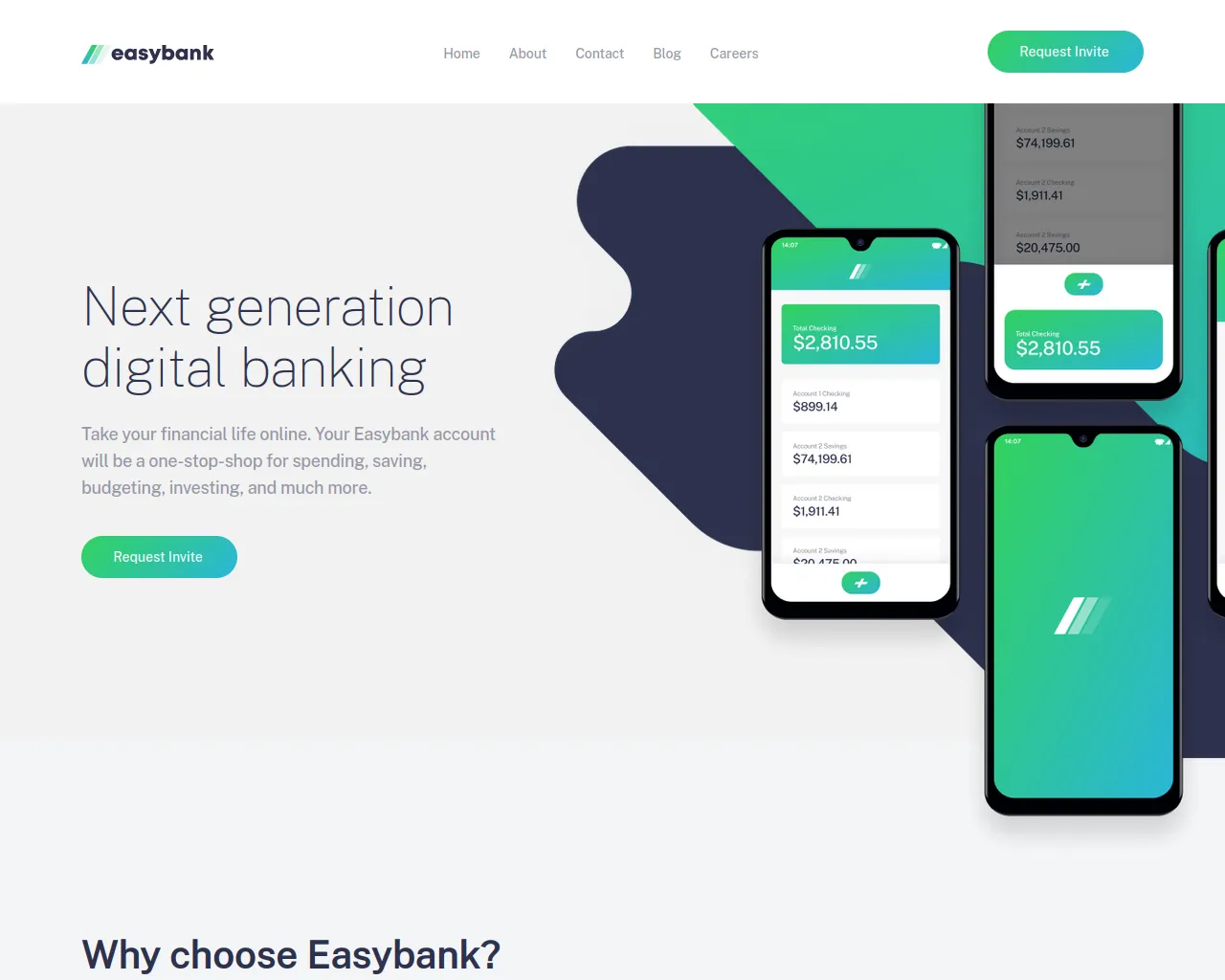 Screenshot of easy-bank-omega.vercel.app