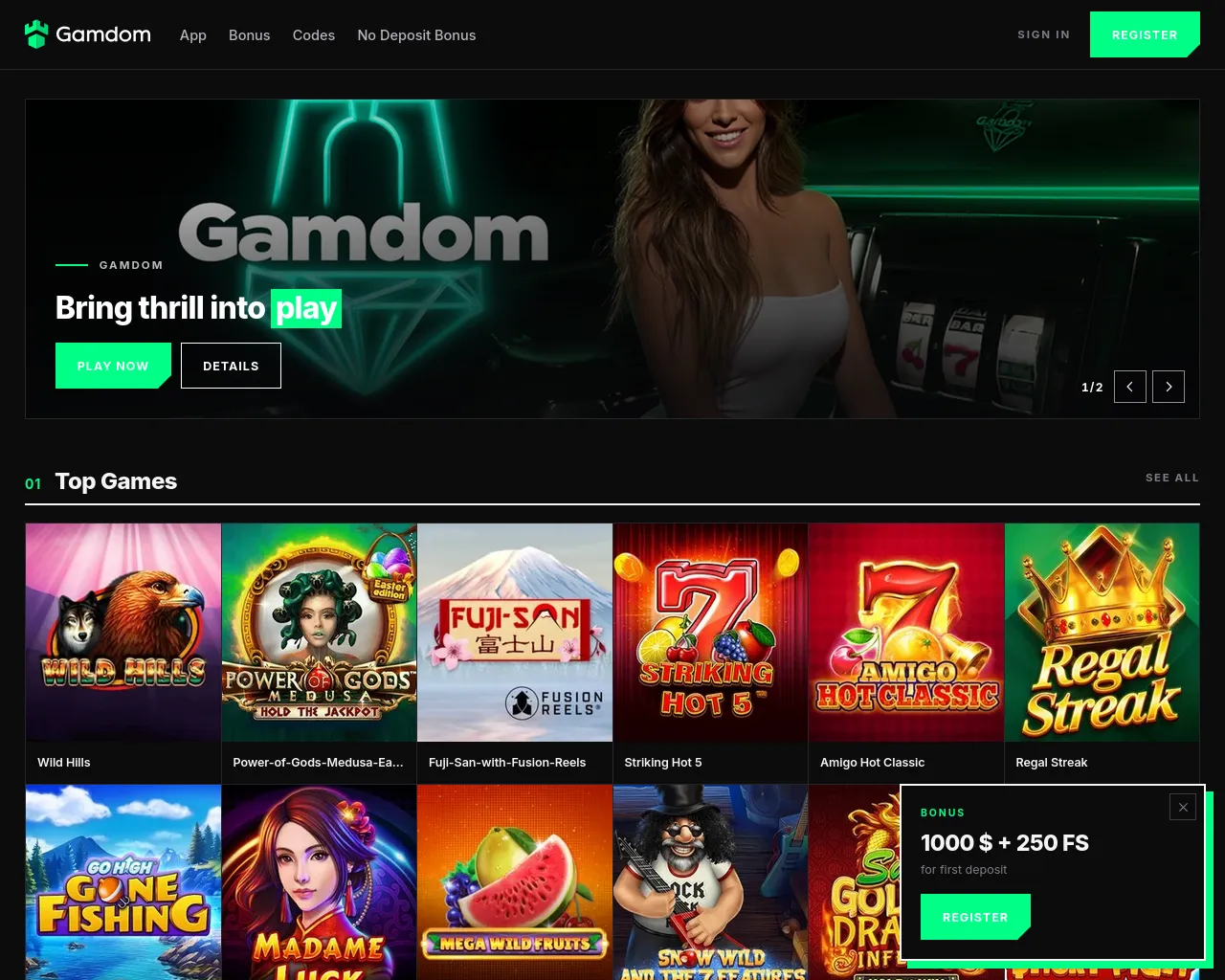 Screenshot of gamdom-ca.ca