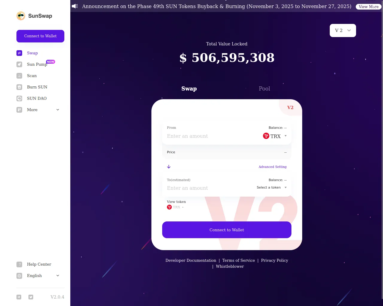 Screenshot of sunswap.hk