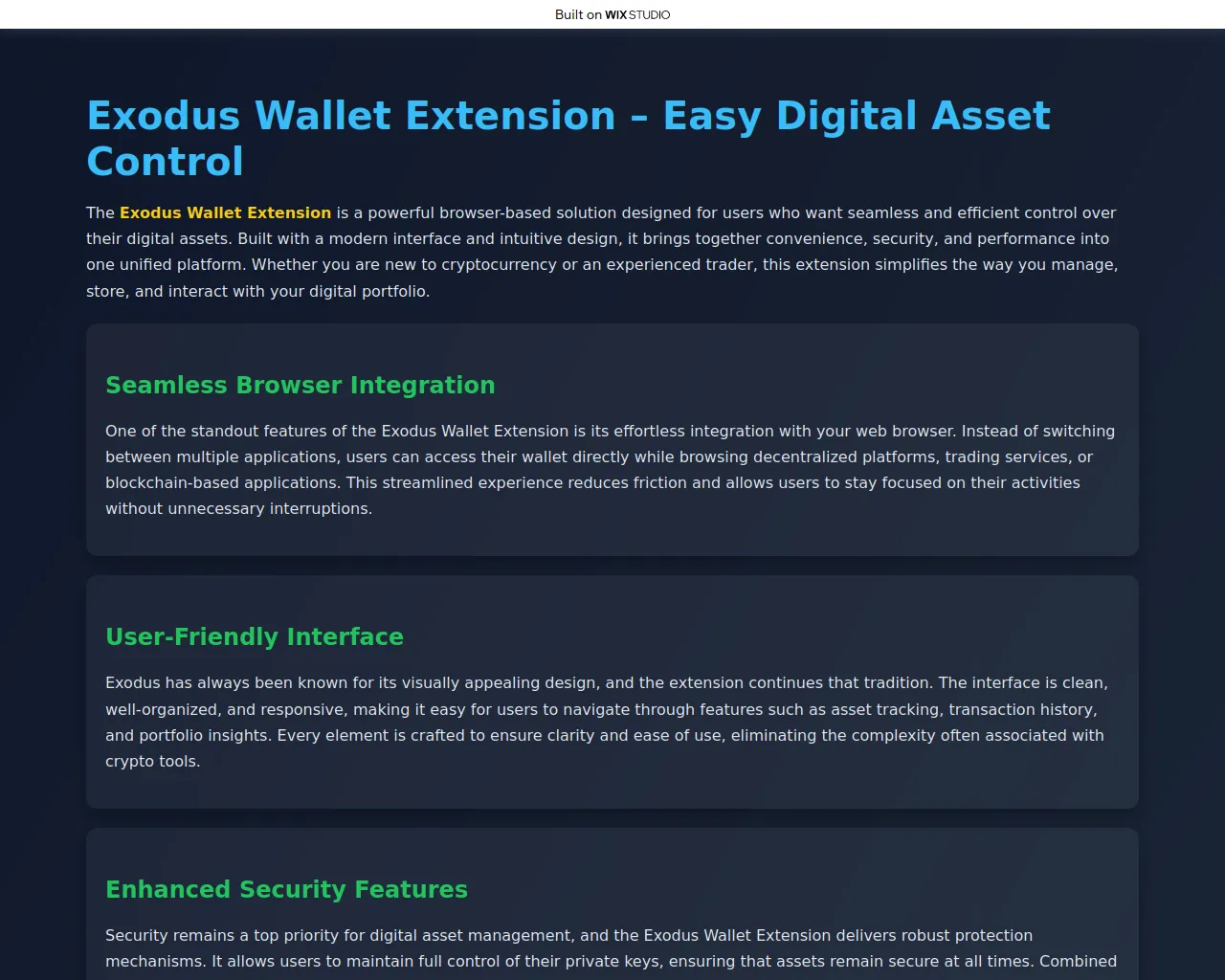 Screenshot of en-ex-odus.wixstudio.com
