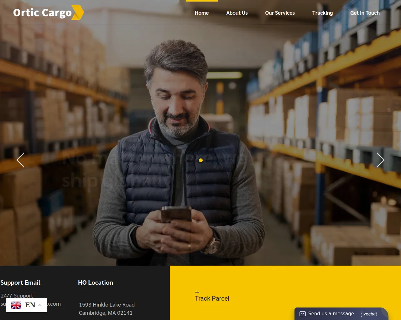 Screenshot of orticcargo.com