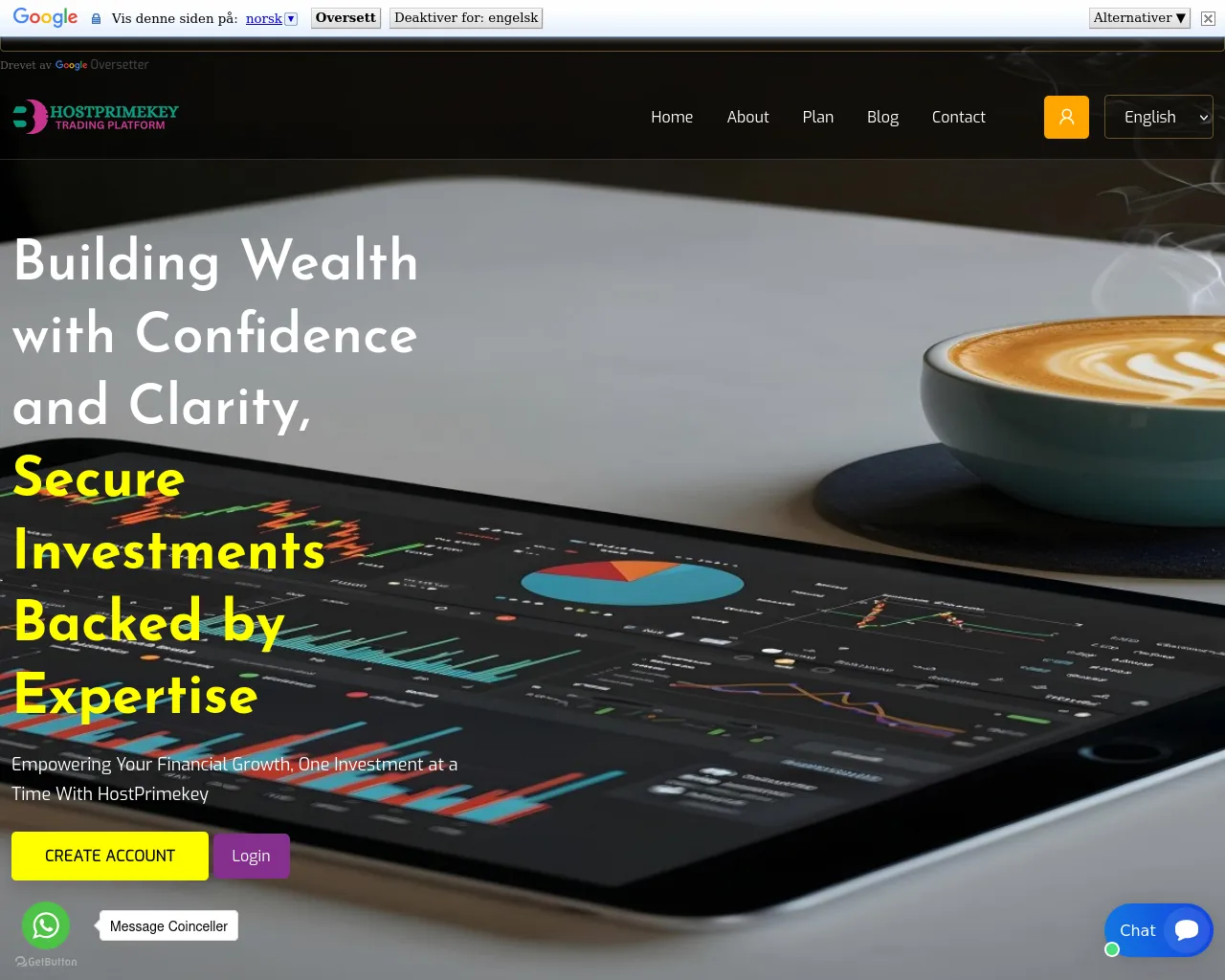 Screenshot of hostprimekey.com