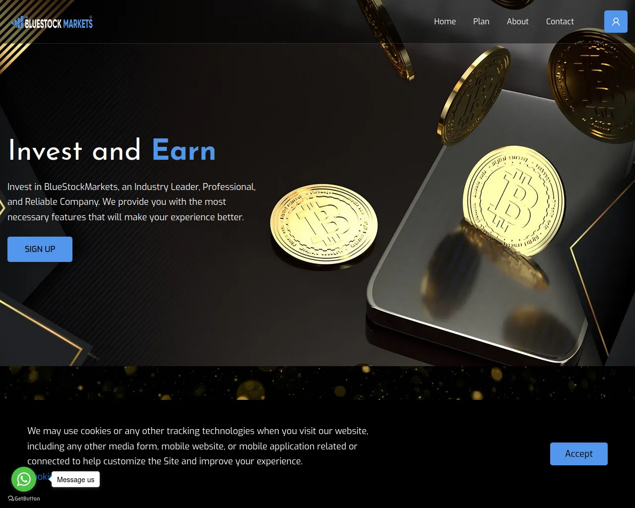Screenshot of bluestockmarkets.com