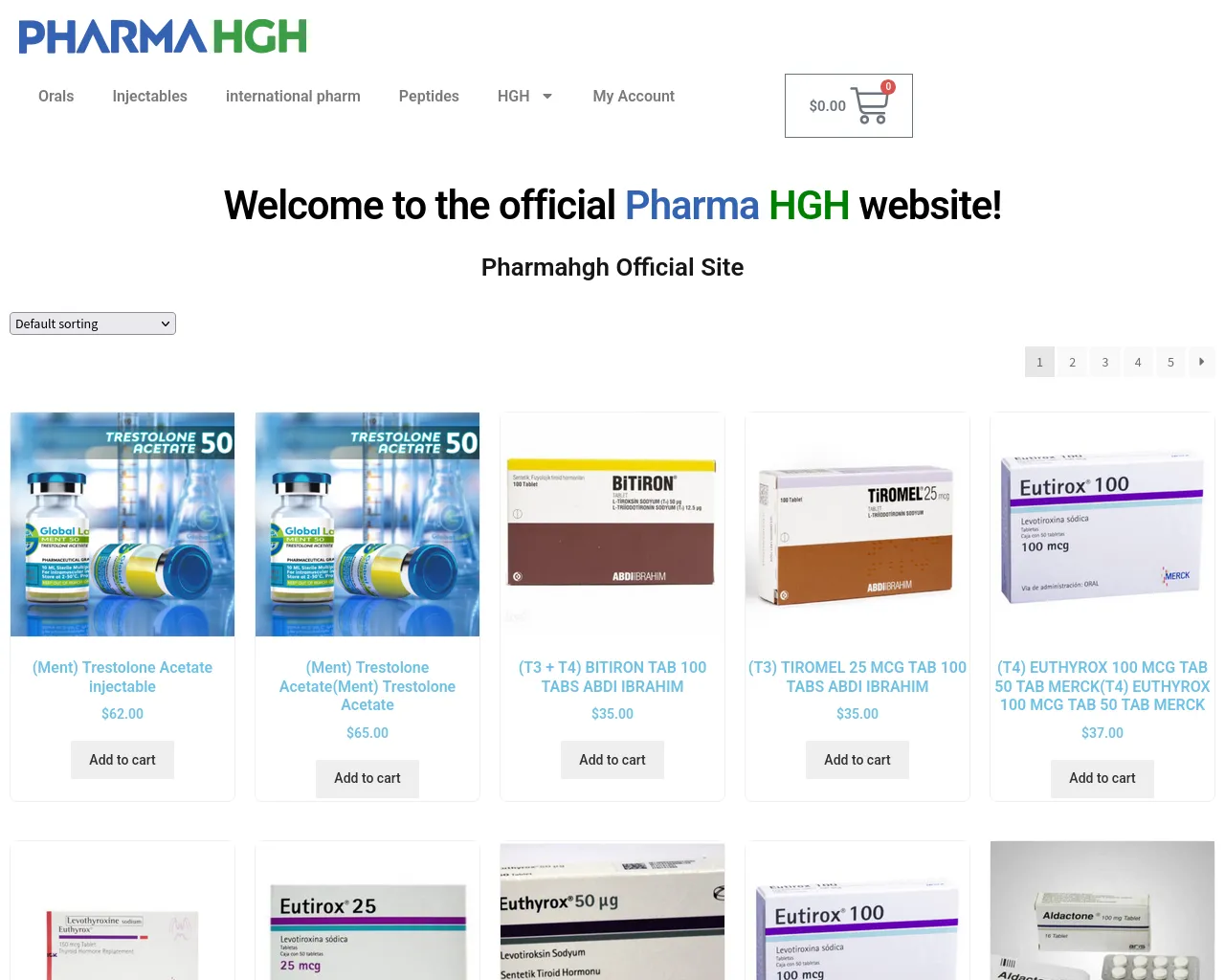Screenshot of pharma-hgh.net