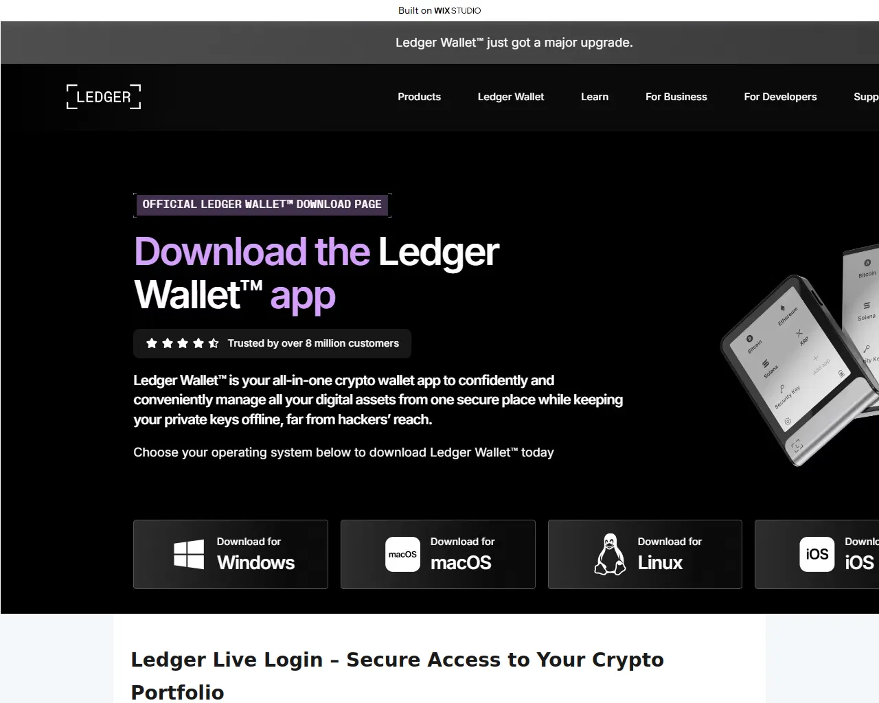 Screenshot of connect-leddgerlive.wixstudio.com