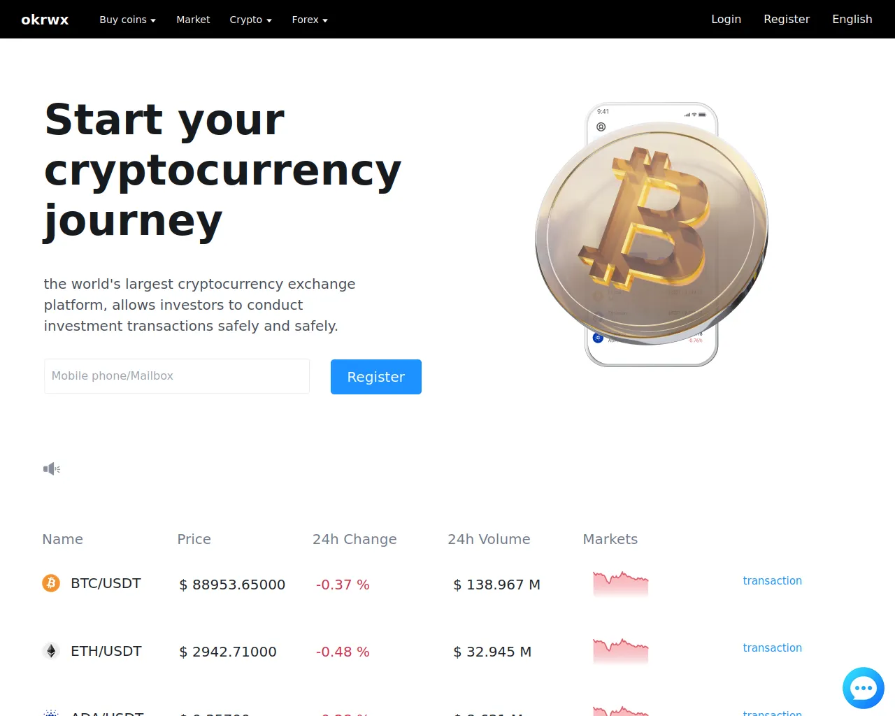 Screenshot of okrwxlink.com