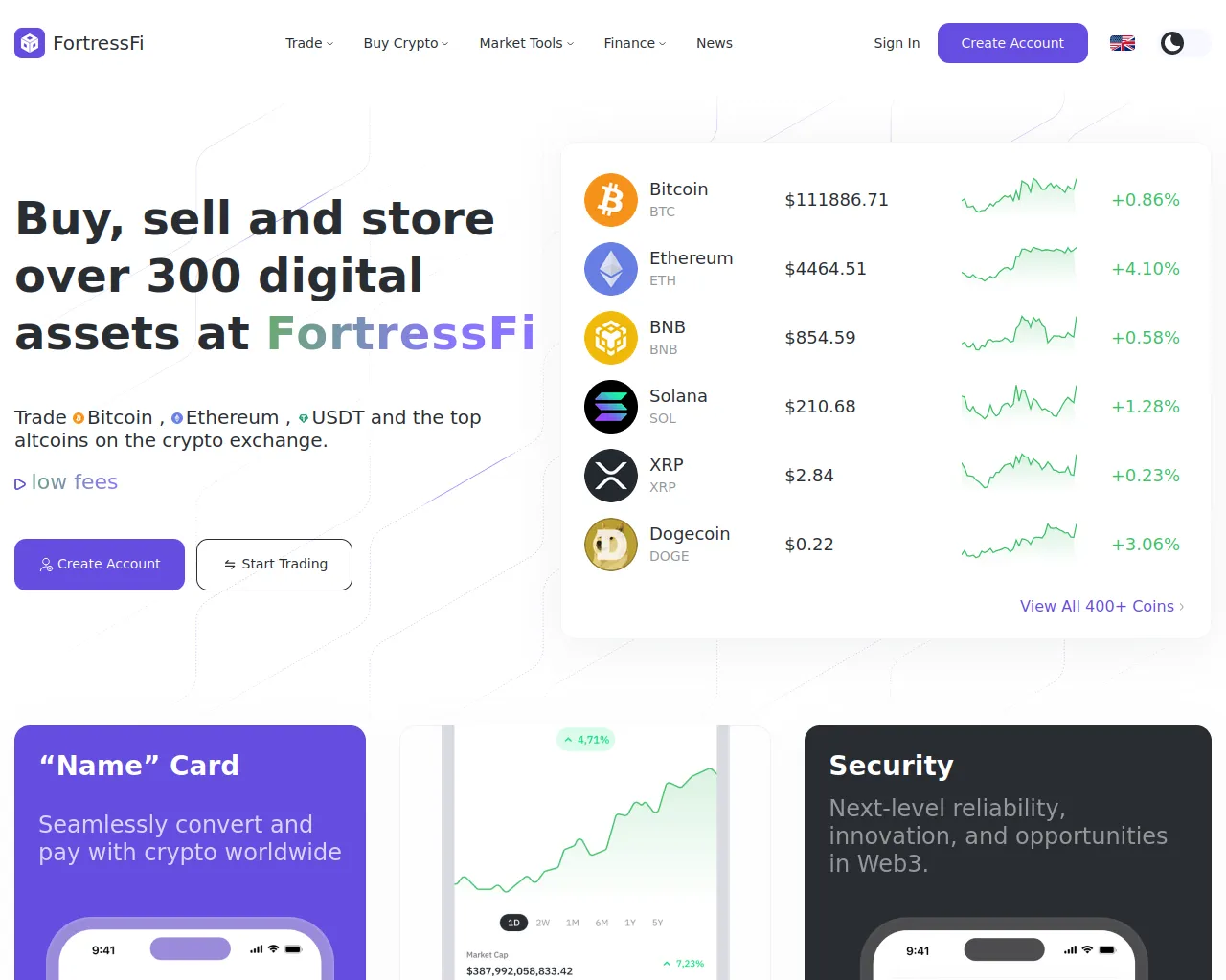 Screenshot of fortressfi.net