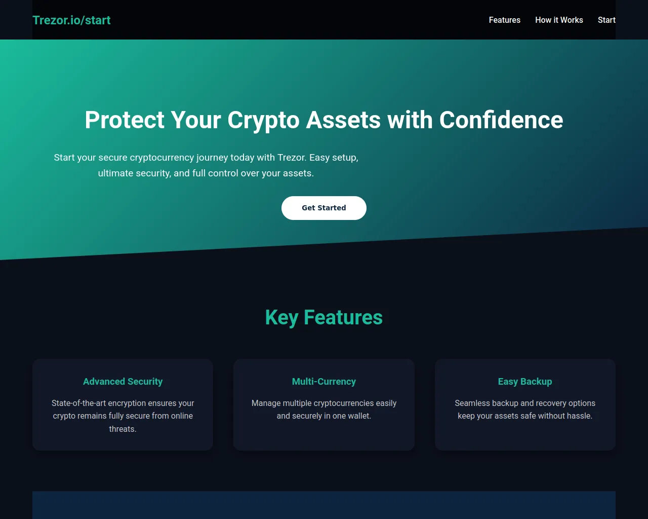 Screenshot of view-start-trezro.pages.dev