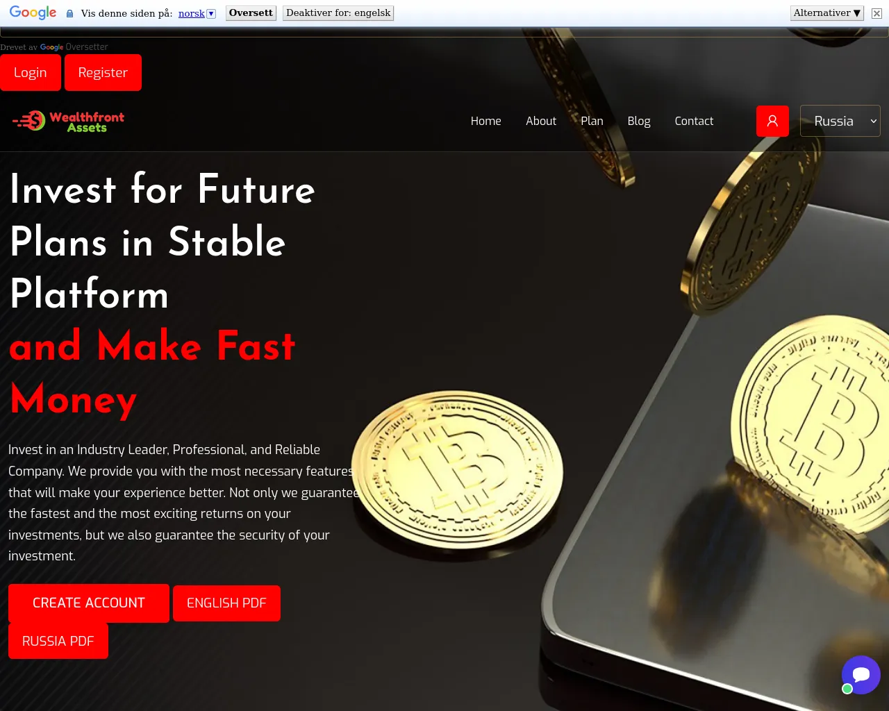 Screenshot of theweathfrontassets.com.smartcoingrowth.com
