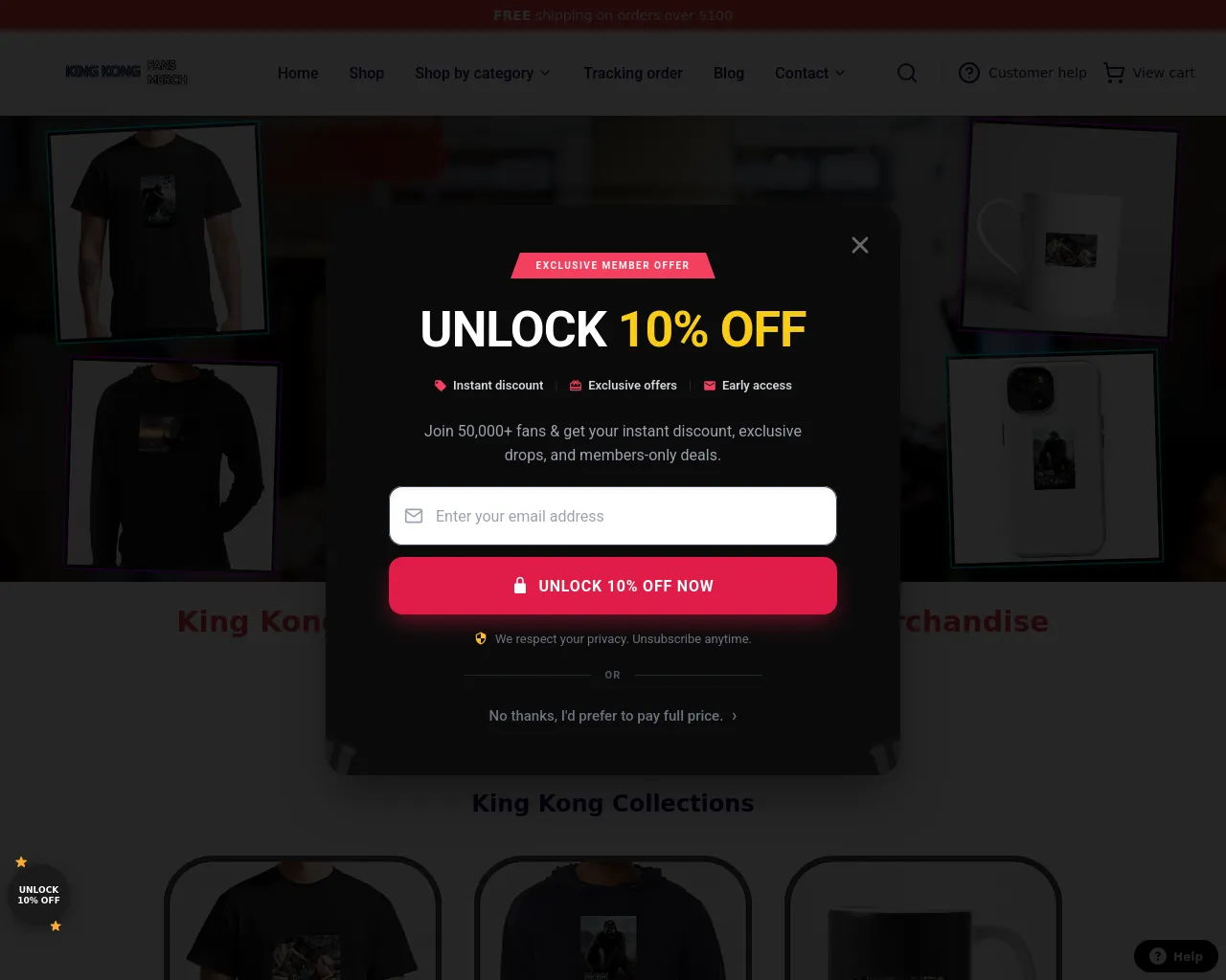 Screenshot of king-kong.shop