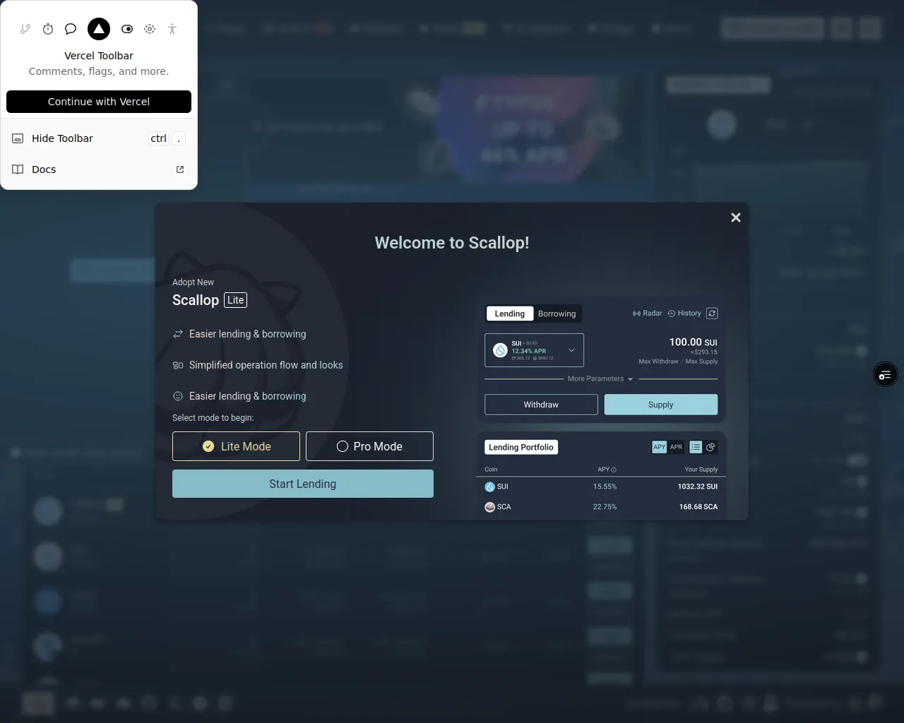 Screenshot of sui-scallop-dapp-git-codex-complete-swap-to-bd6850-scallop-team.vercel.app
