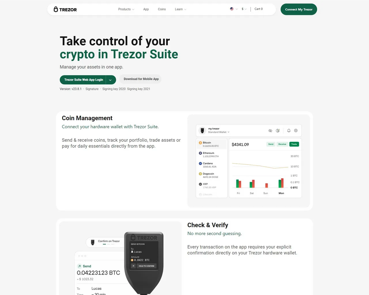 Screenshot of faq-trezor-enc.vercel.app