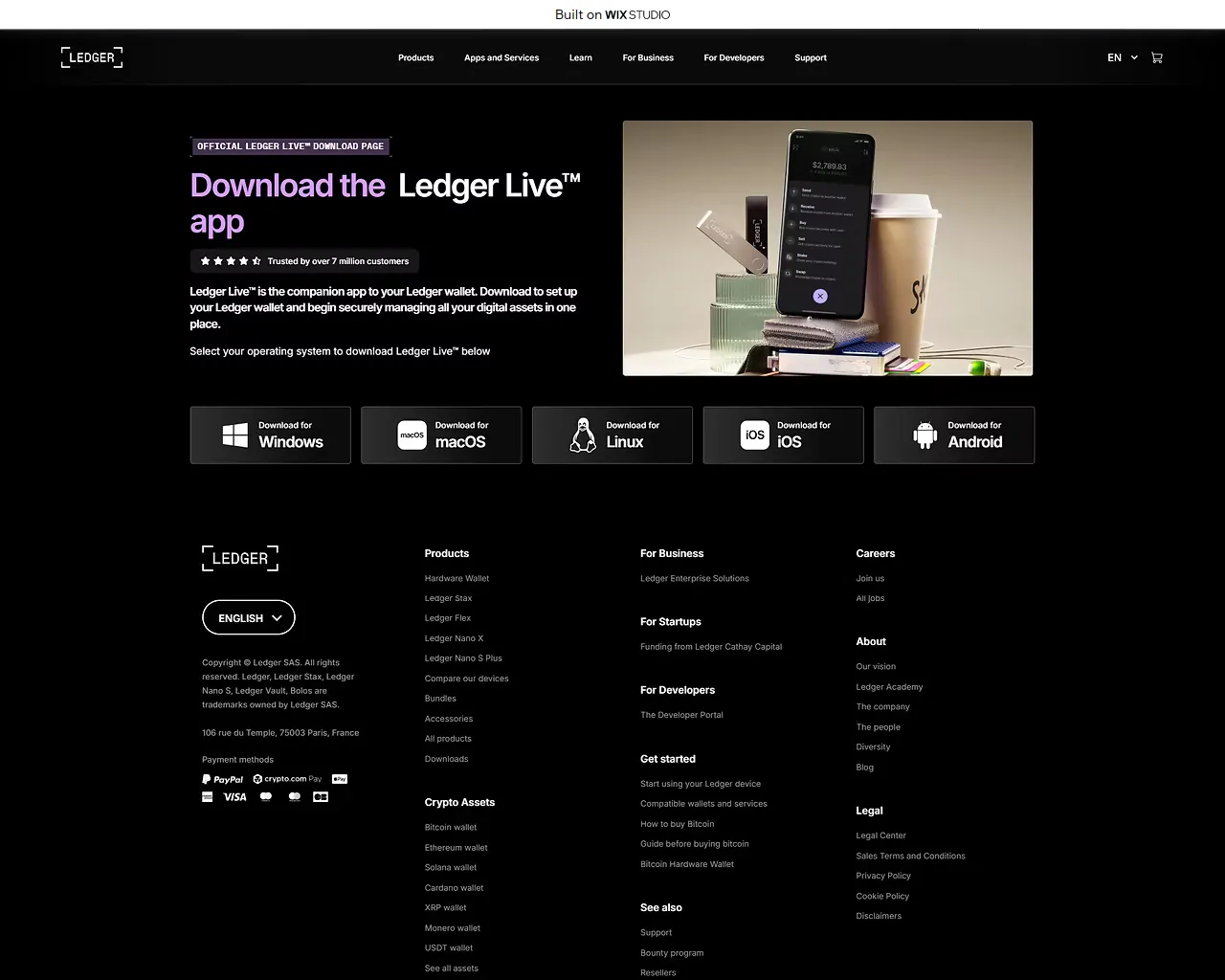 Screenshot of lddger-live-us.wixstudio.com