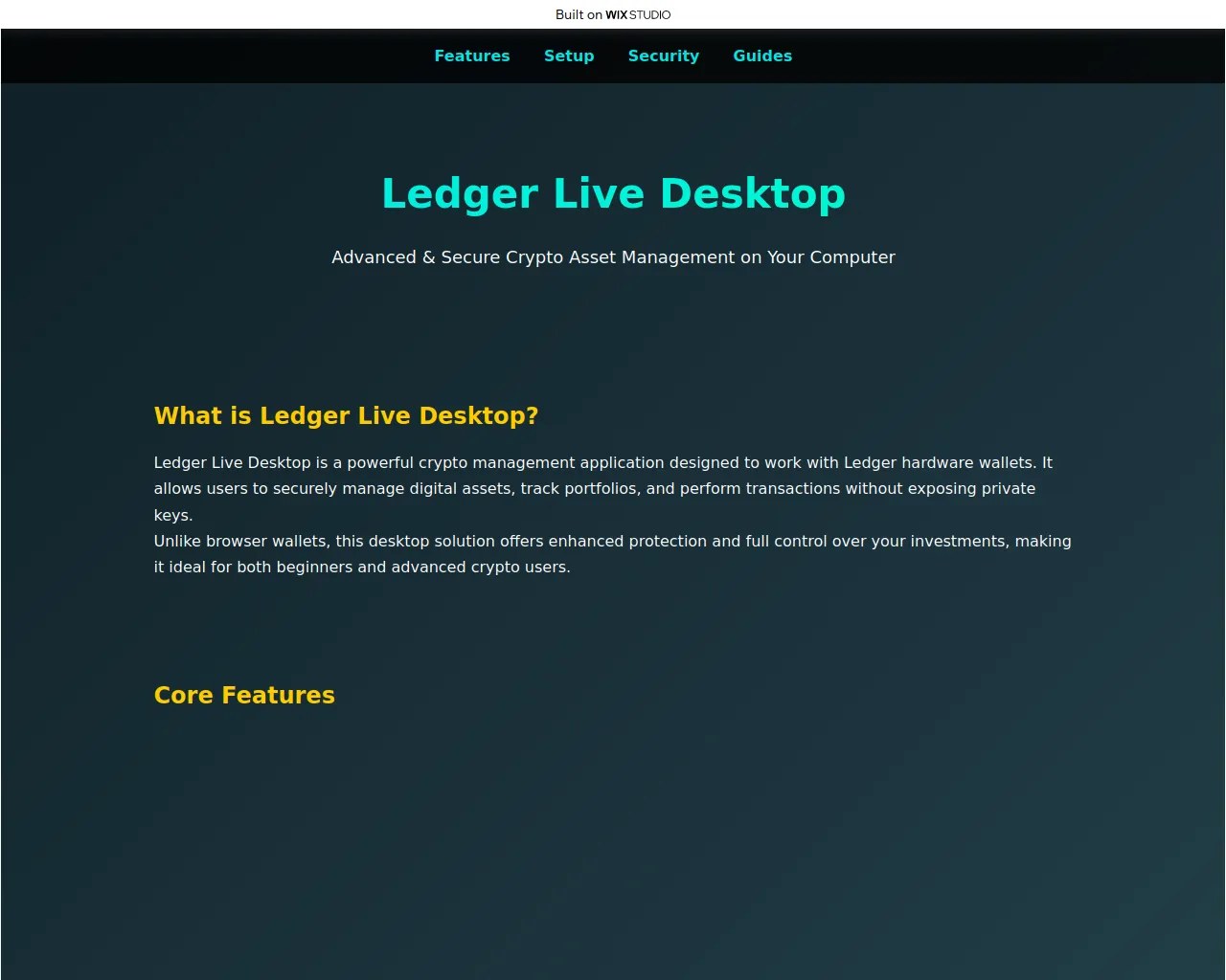 Screenshot of get-live-desktop.wixstudio.com