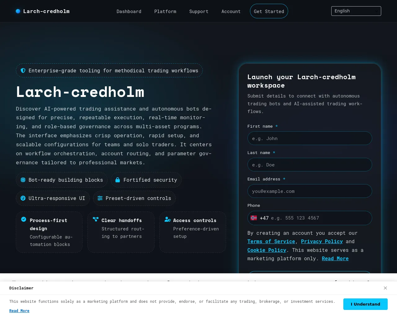 Screenshot of larch-credholmsoftware.com