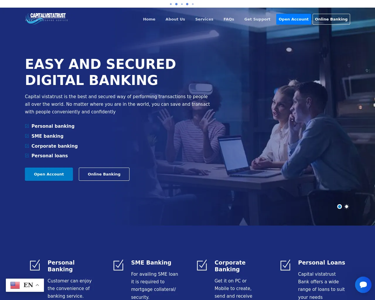 Screenshot of capitalvistatrust.com.nexorbittrade.com
