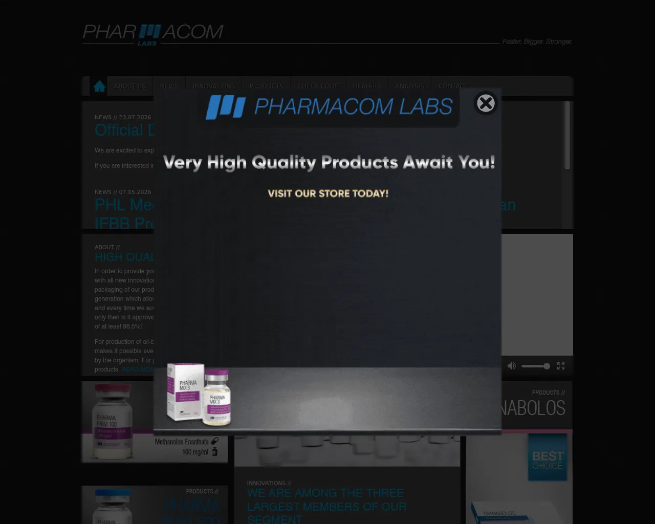 Screenshot of pharmacomlabs.com