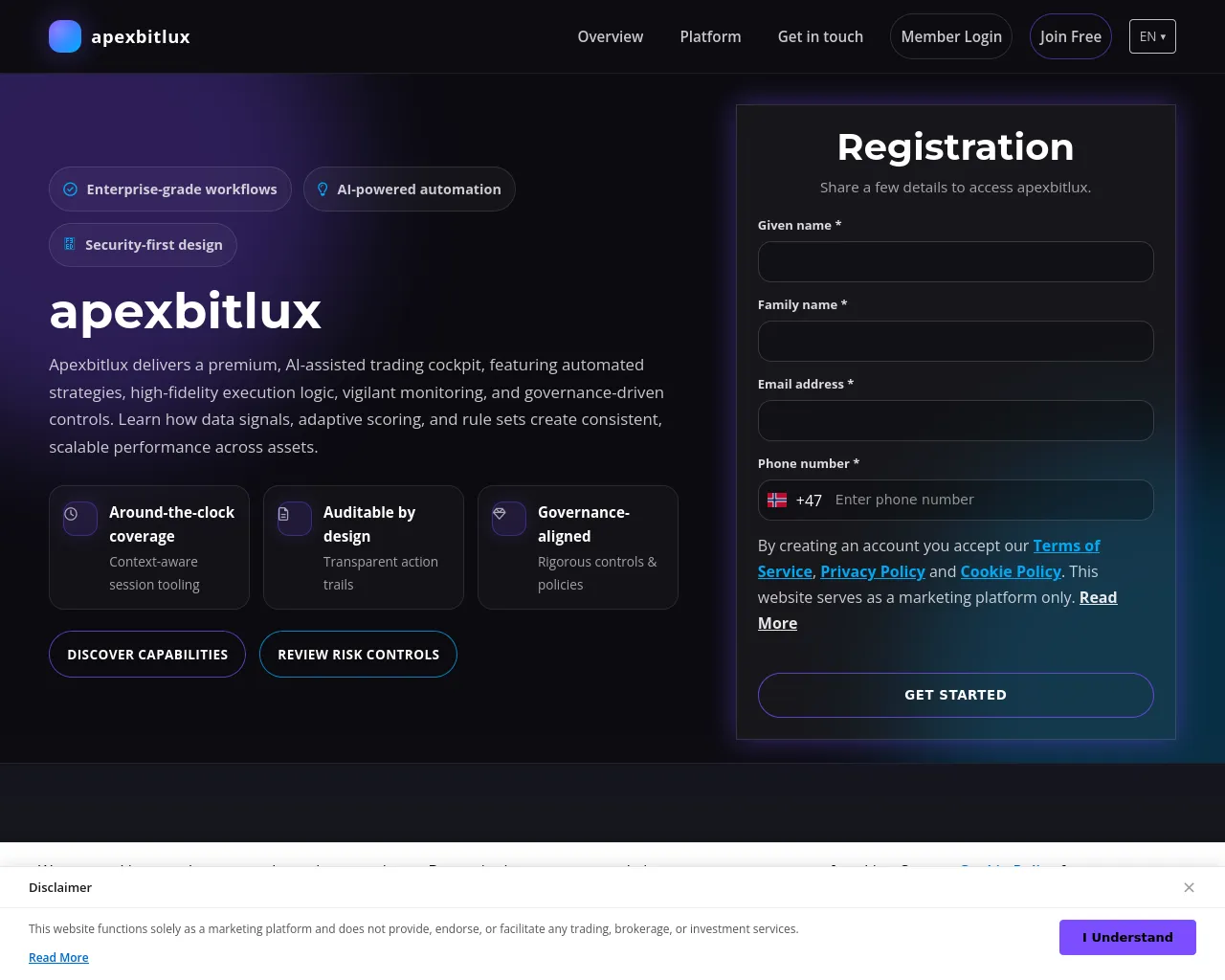 Screenshot of apexbitlux-system.com