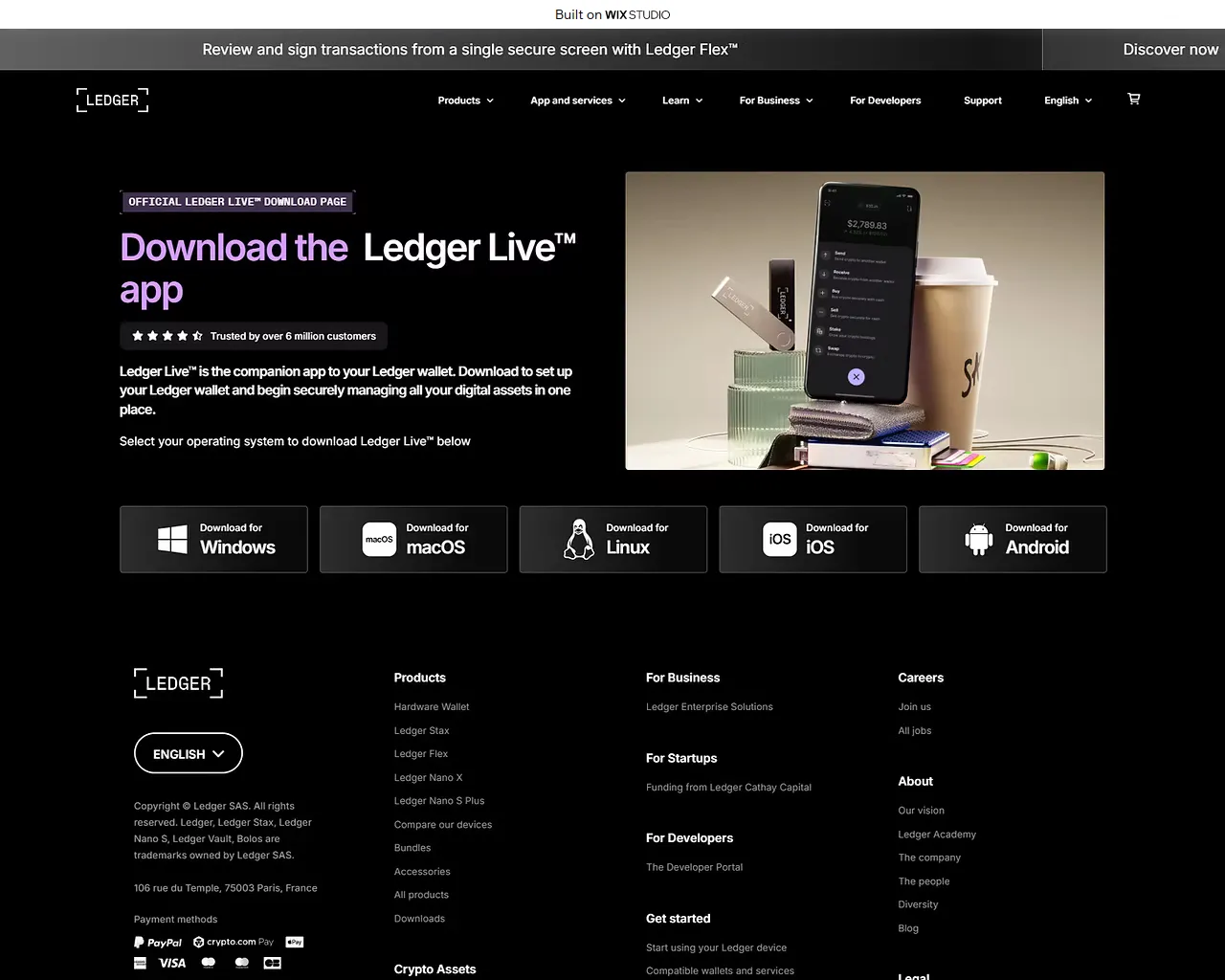 Screenshot of en-ledgelive.wixstudio.com