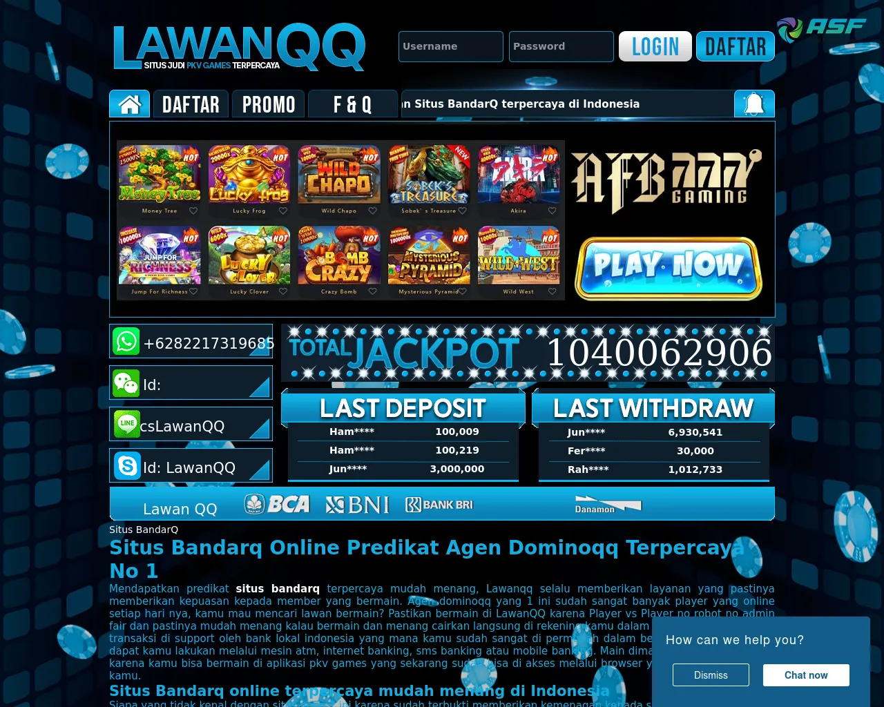 Screenshot of lawanpkv.store