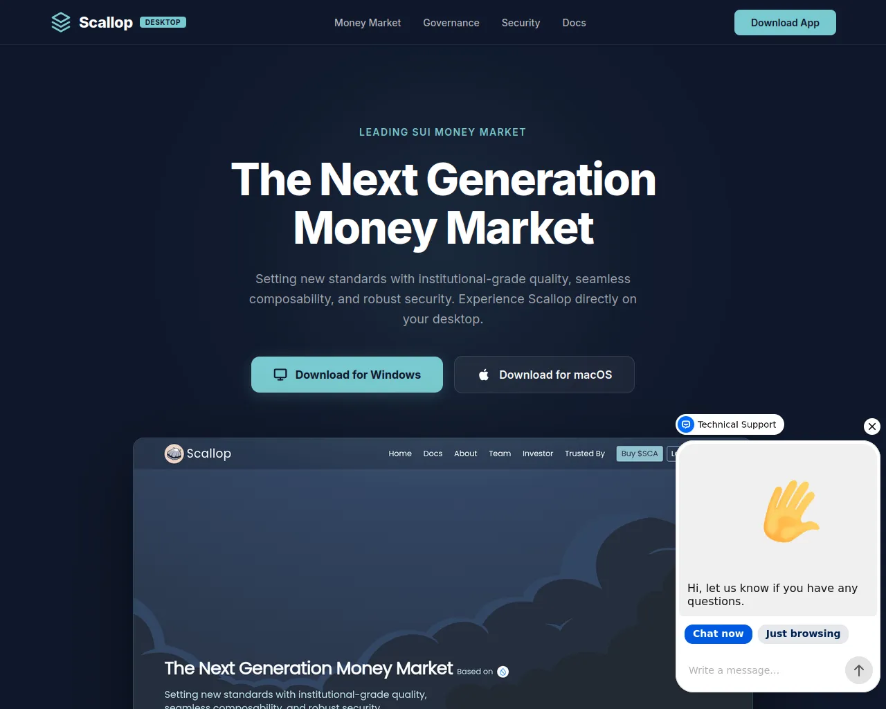 Screenshot of scallopdesktop.com