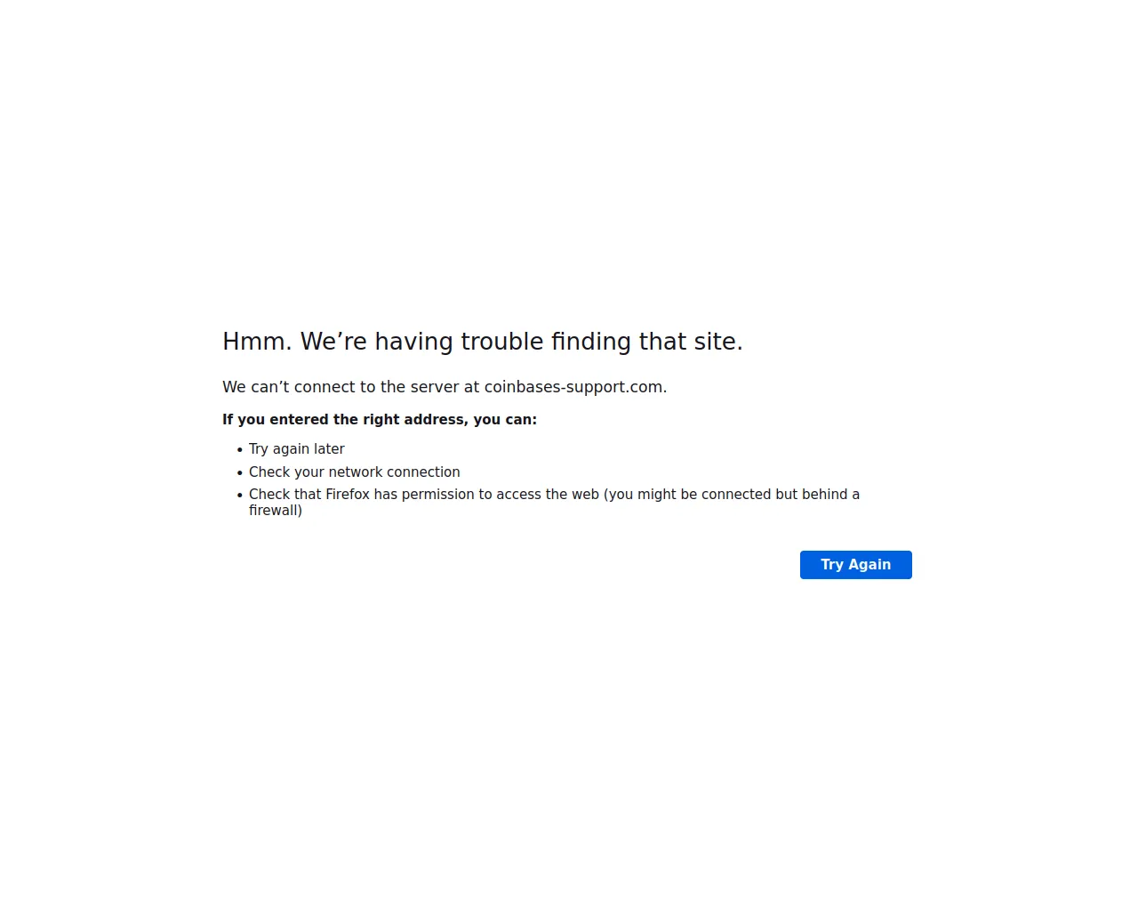 Screenshot of coinbases-support.com