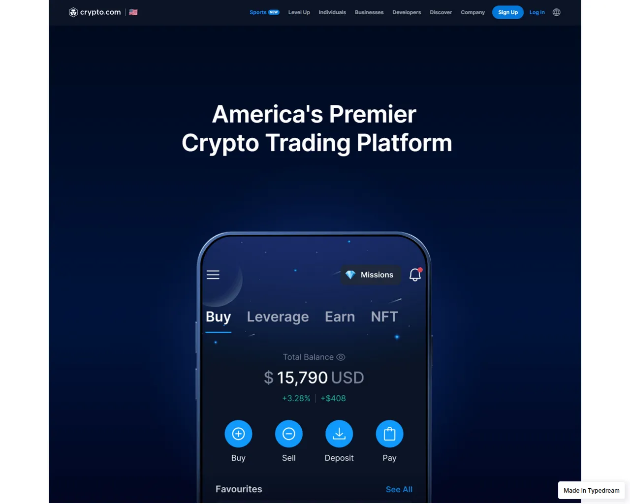Screenshot of us-cryptocom-secure.typedream.app