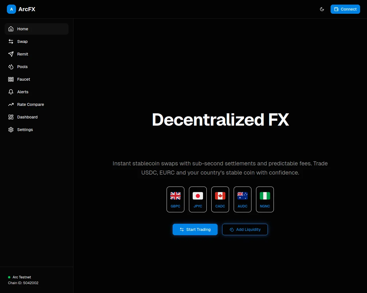 Screenshot of arcfxx.vercel.app