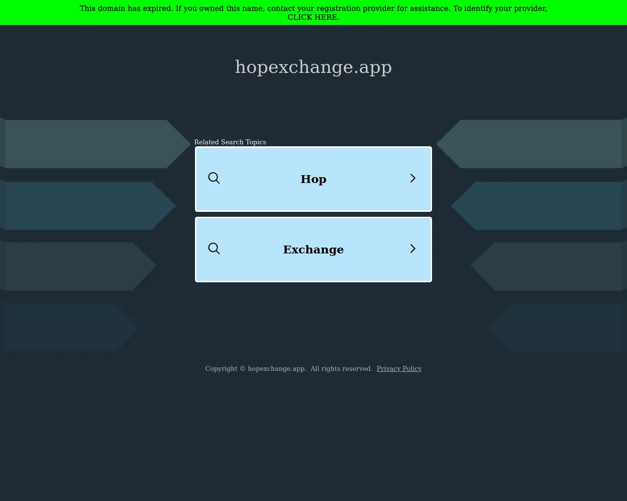 Screenshot of hopexchange.app