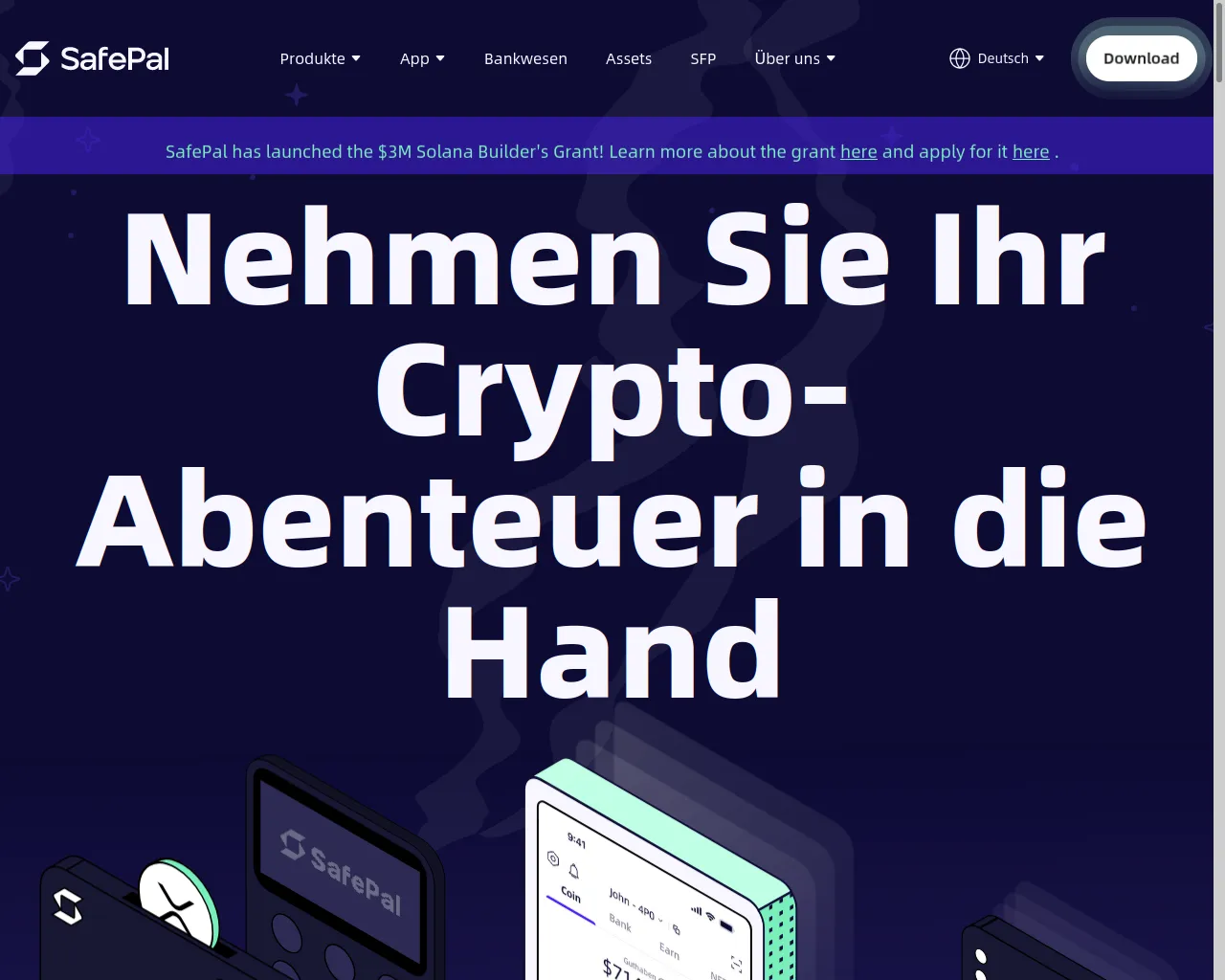 Screenshot of setup-safepal.app