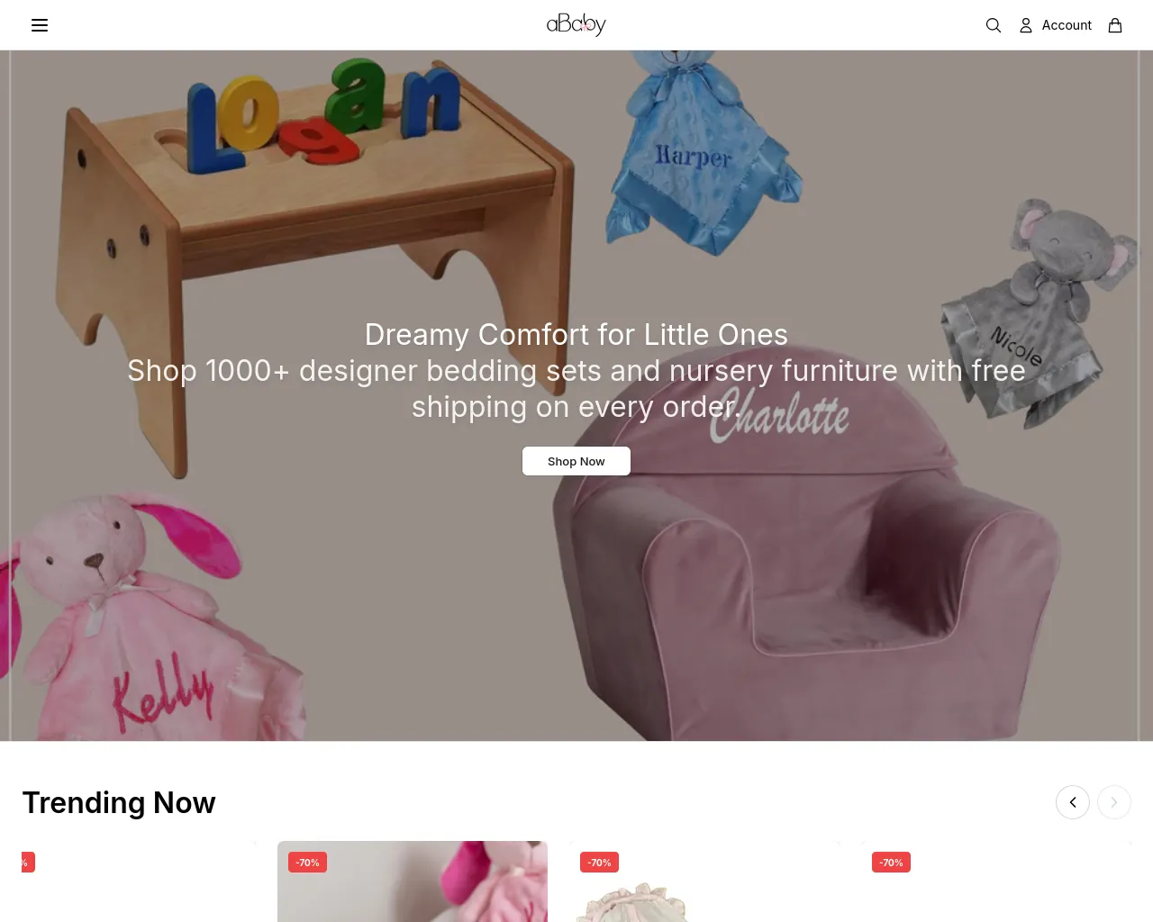 Screenshot of ababyboutique.shop