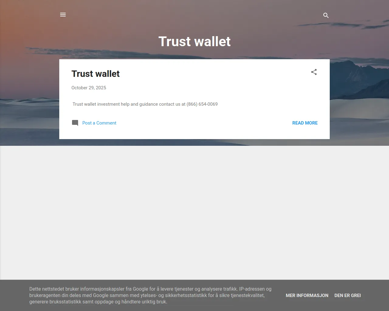 Screenshot of trust-wallet-help.blogspot.com