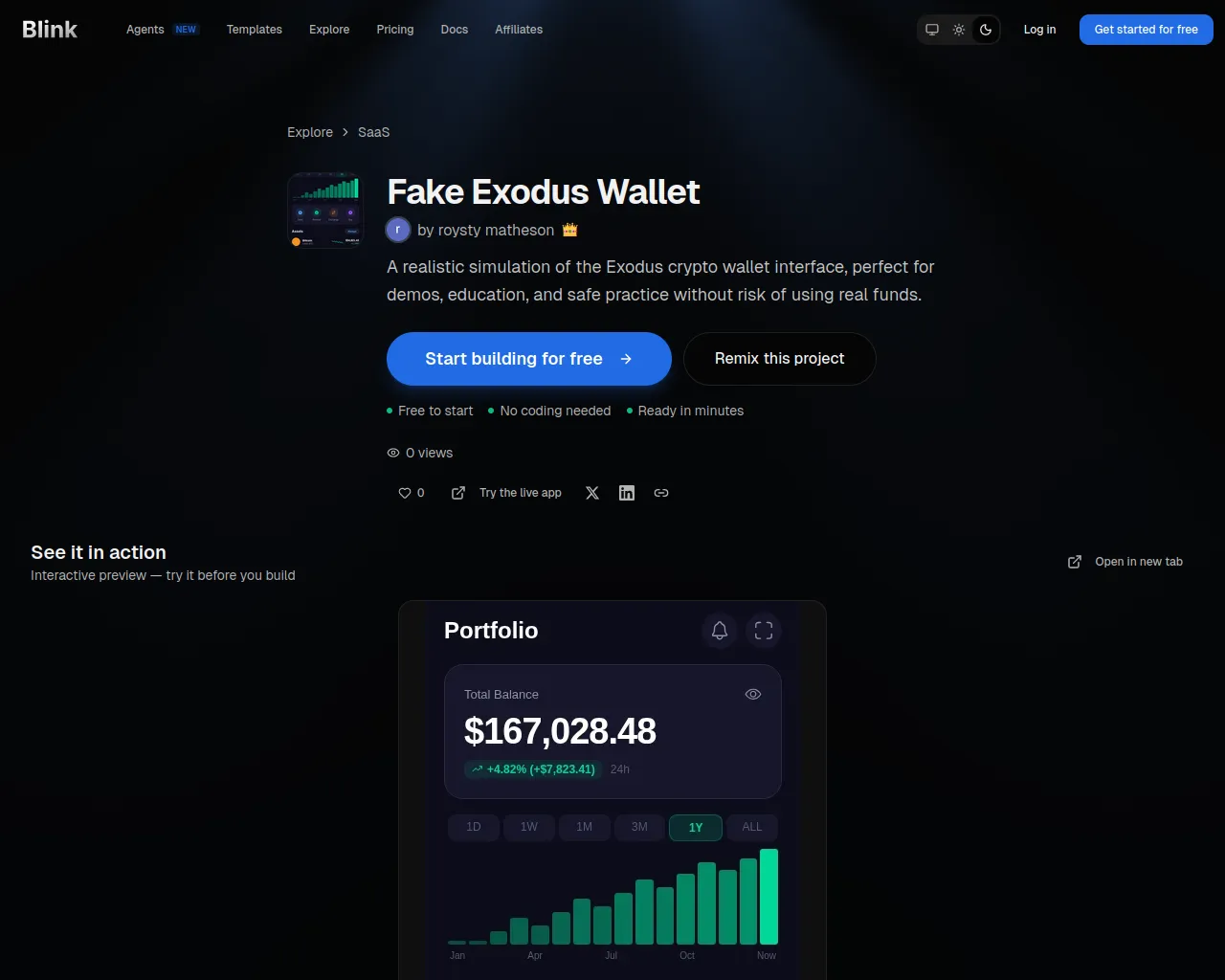 Screenshot of blink.new