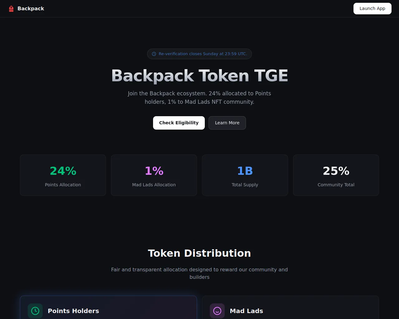 Screenshot of backpackfoundation.xyz