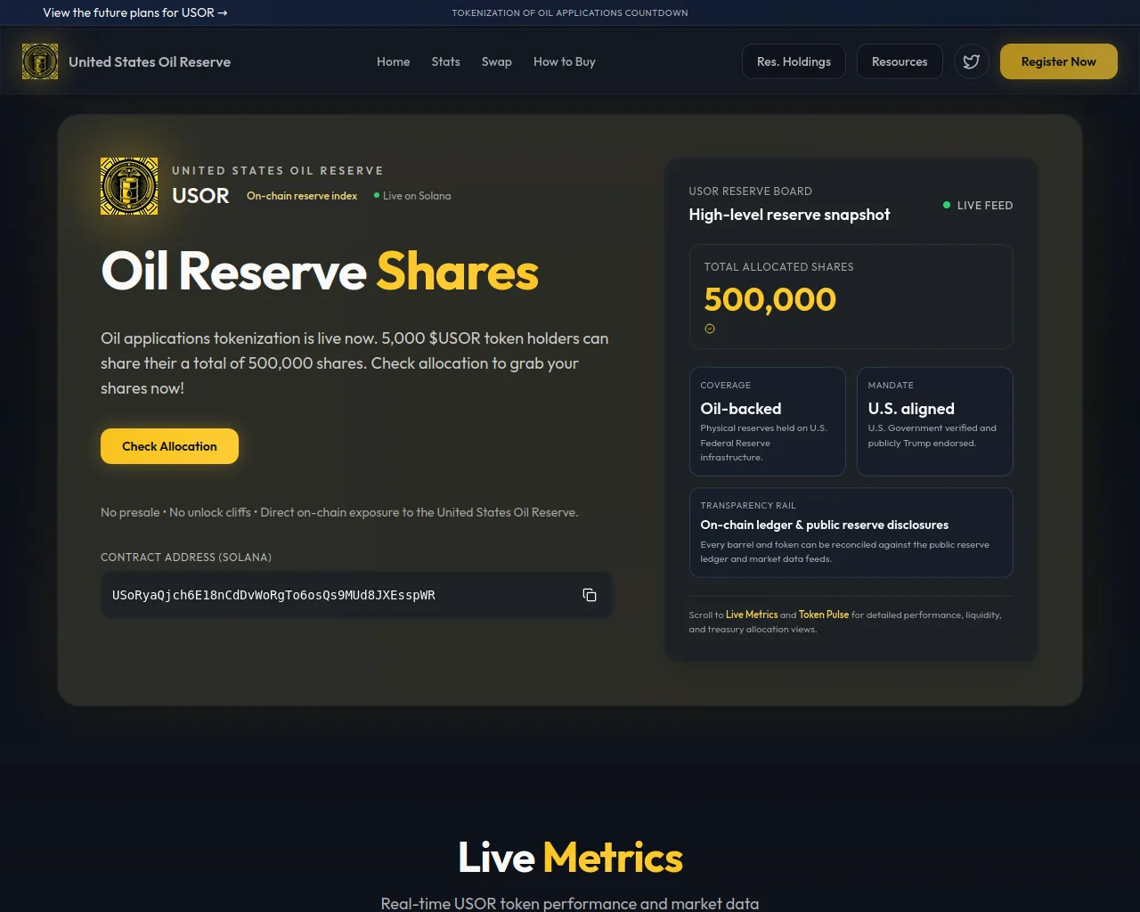 Screenshot of usro-reserve.com