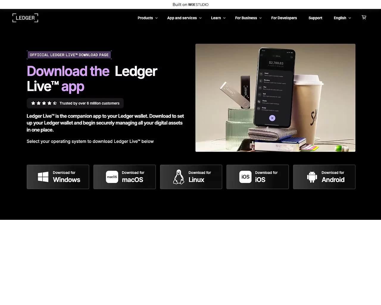 Screenshot of started-live-en.wixstudio.com