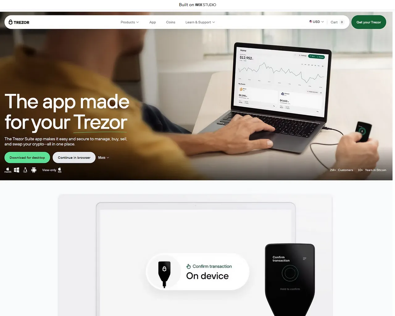 Screenshot of started-trezo.wixstudio.com